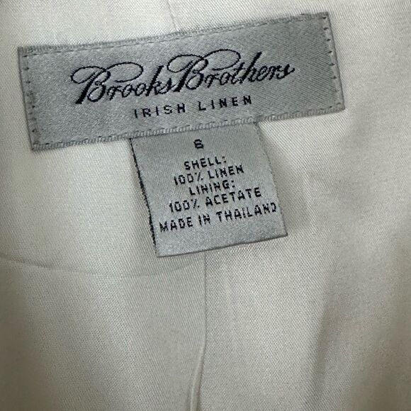 Brooks Brothers Irish Linen White Blazer 6 - Picture 8 of 9